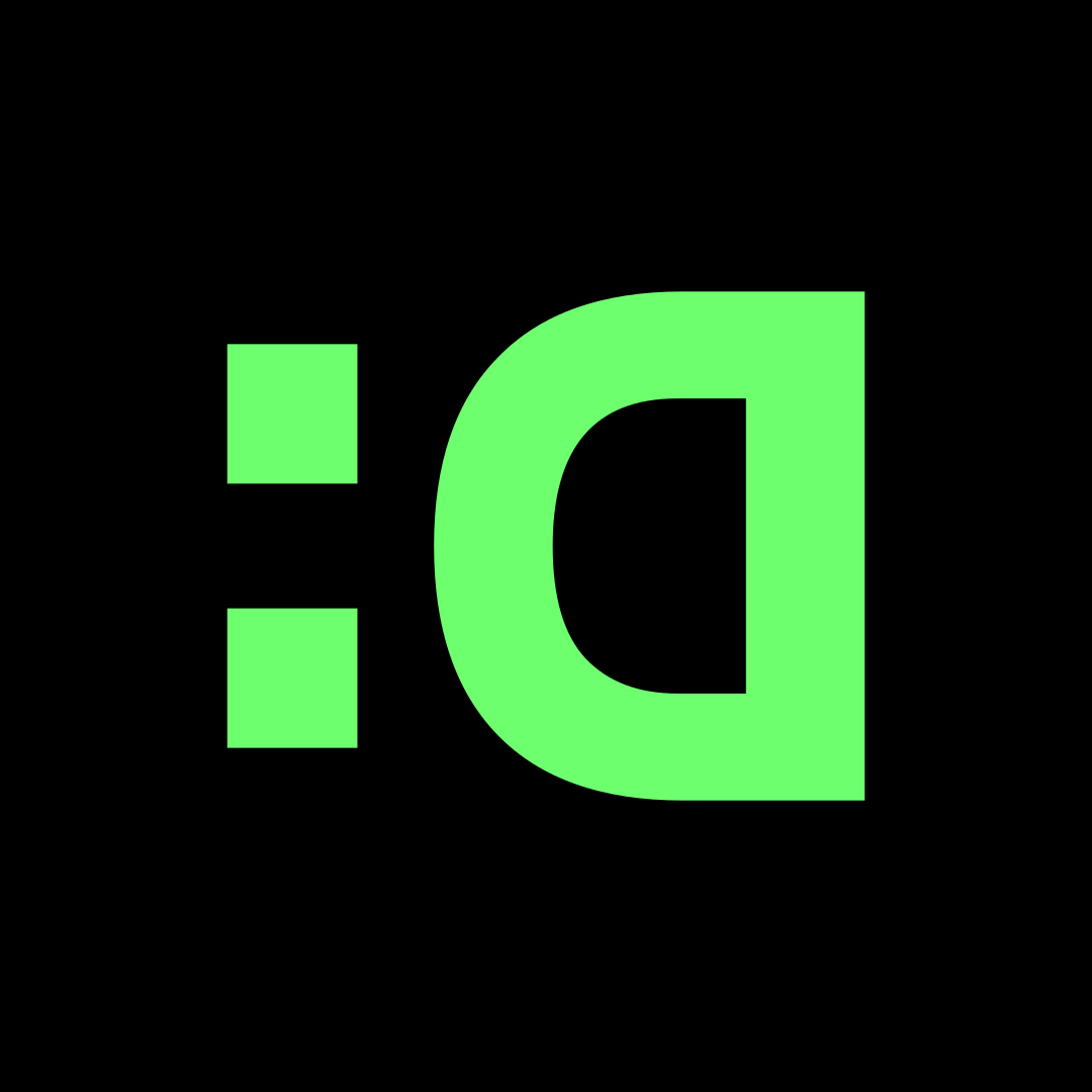 just the D colon face from the dropposite logo